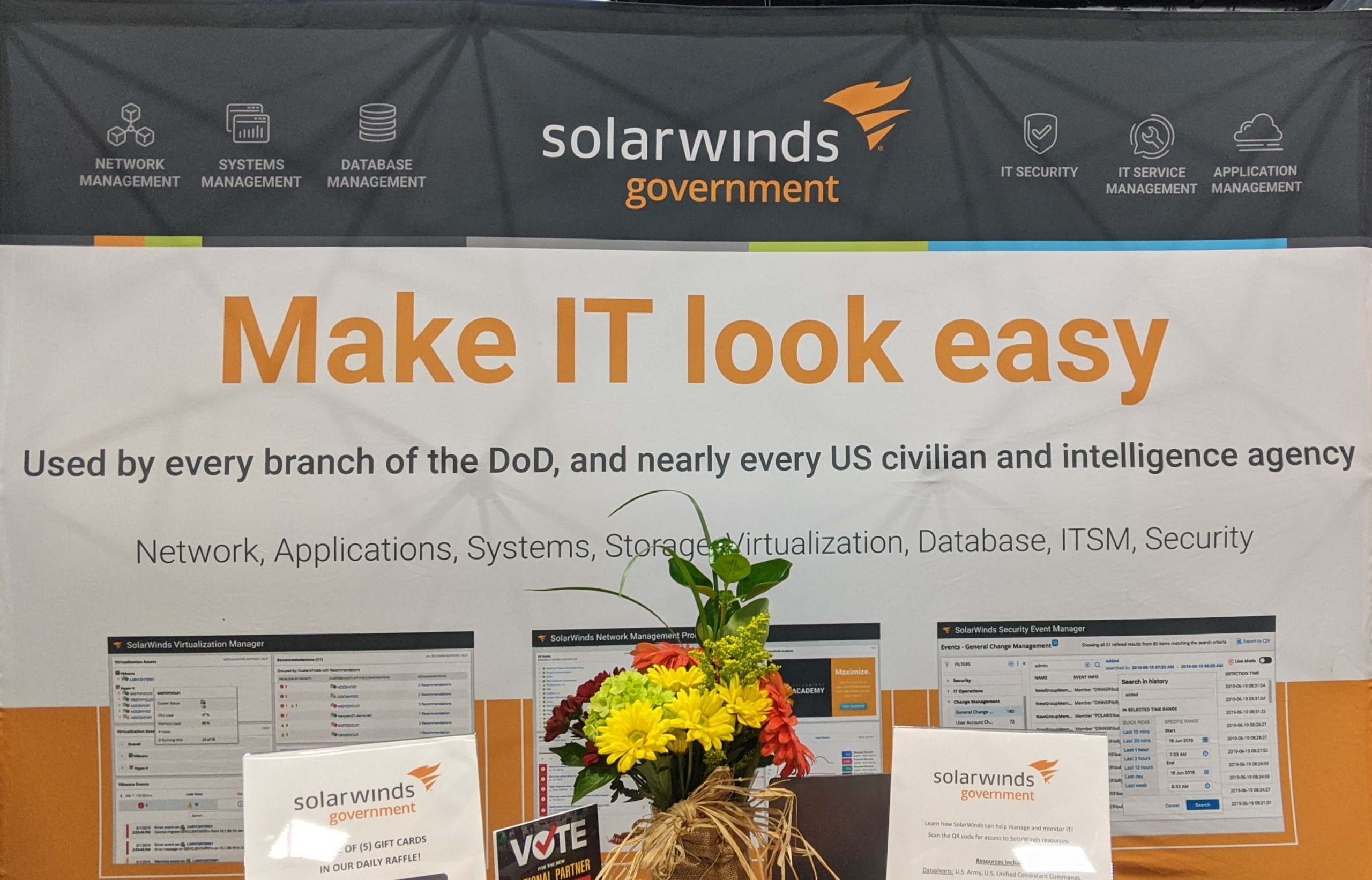 solarwinds make it look easy As seen at the Association of the US Army Conference 2022